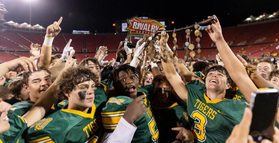 The Tigers defended the Shillelagh for the second straight year at Cardinal Stadium 