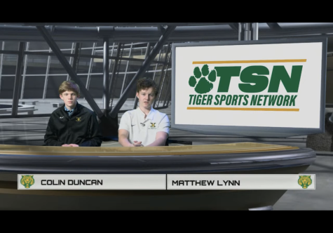 Sophomore Matthew Lynn on the Tiger Sports Network pregame show 