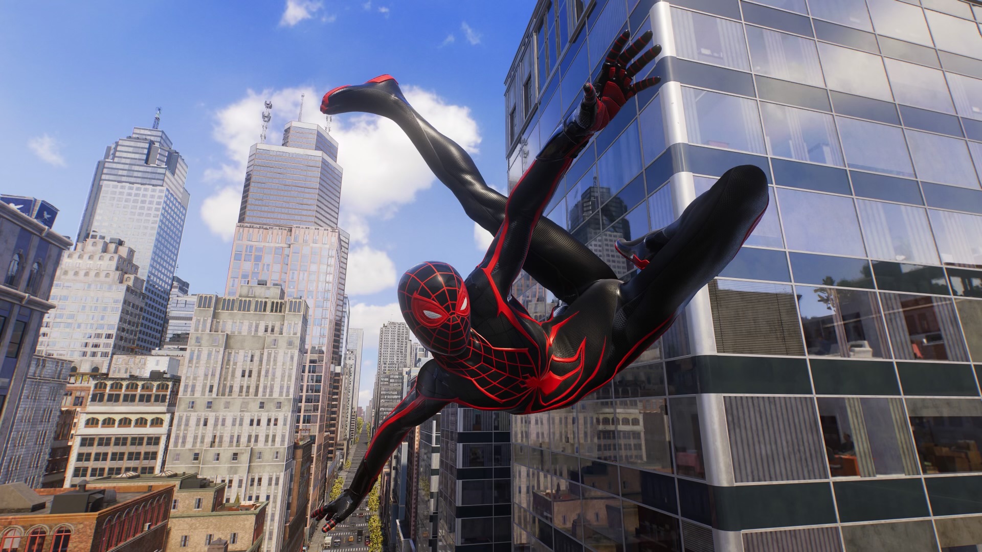 The T.R.A.C.K. Suit (Style 2) for Miles Morales (Captured in Photo Mode of Marvel’s Spider-Man 2 on the PlayStation 5)