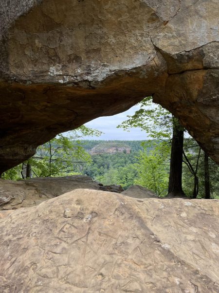 One of the many natural arches found in The Gorge 