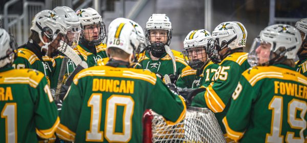 Tigers prepare to take rink against Elder(OH). (Photo courtesy of Andrew Armstrong)