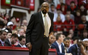 Jan 26, 2025; Bloomington, Indiana, USA; Indiana Hoosiers head coach Mike Woodson during the second half against the Maryland Terrapins at Simon Skjodt Assembly Hall. Mandatory Credit: Robert Goddin-Imagn Images