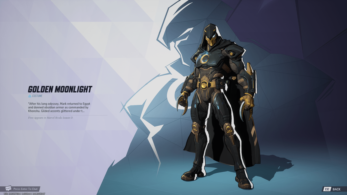 The Golden Moonlight Skin for Moon Knight.