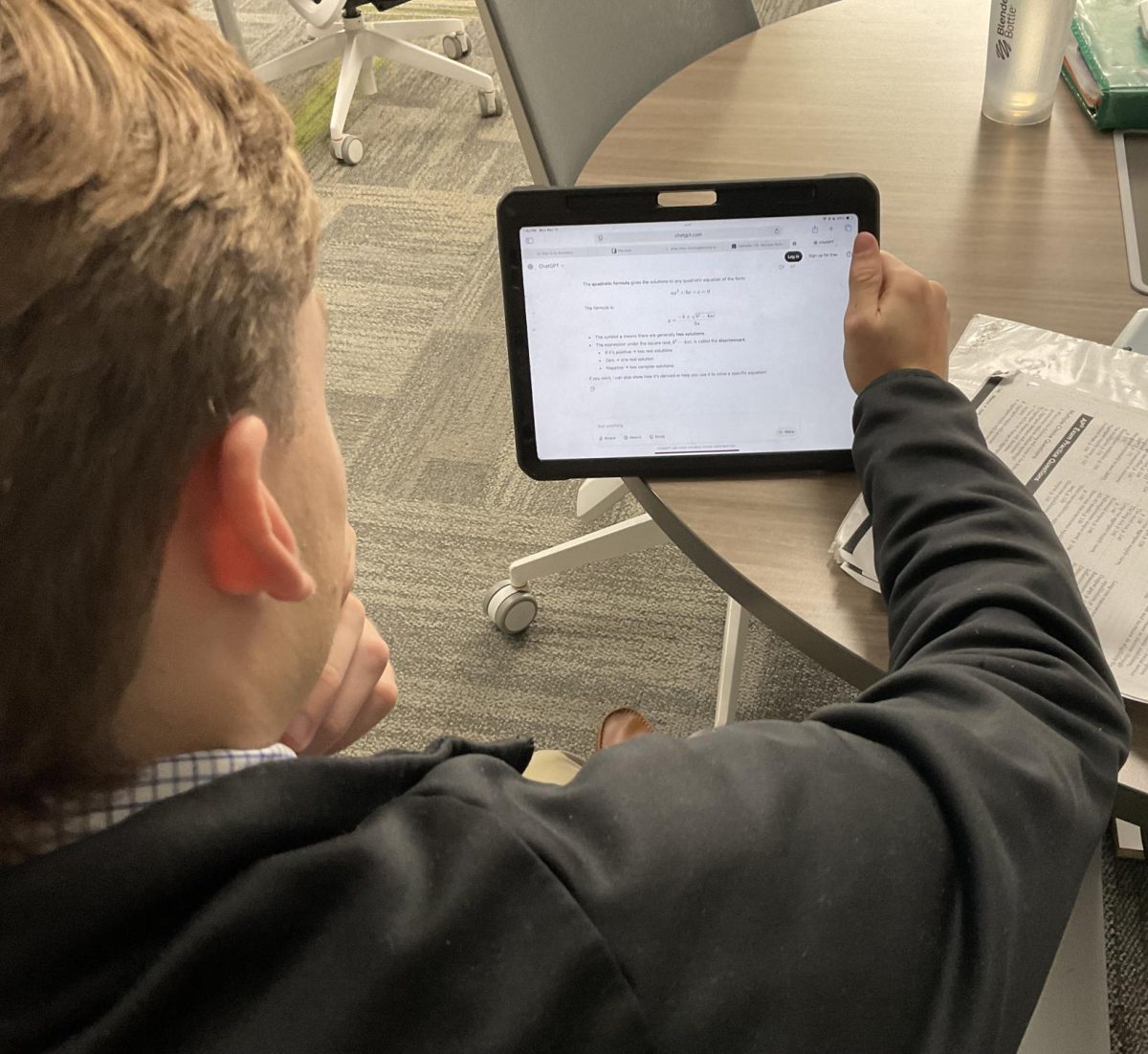 Senior Will Lintner using AI