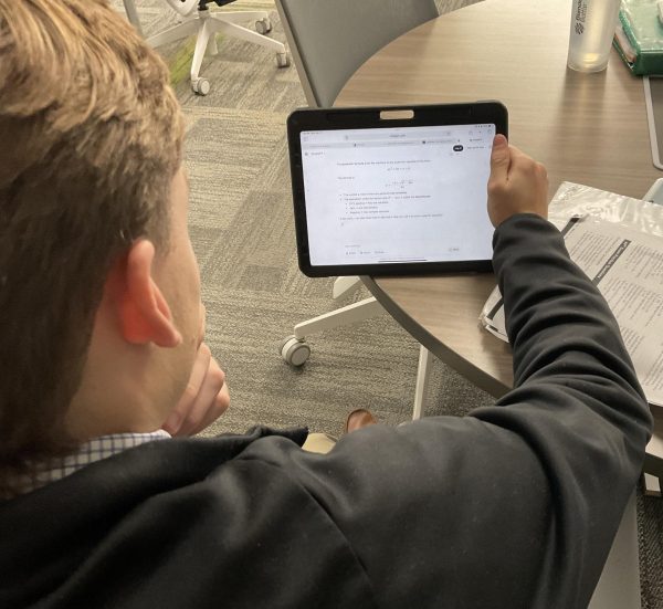 Senior Will Lintner using AI