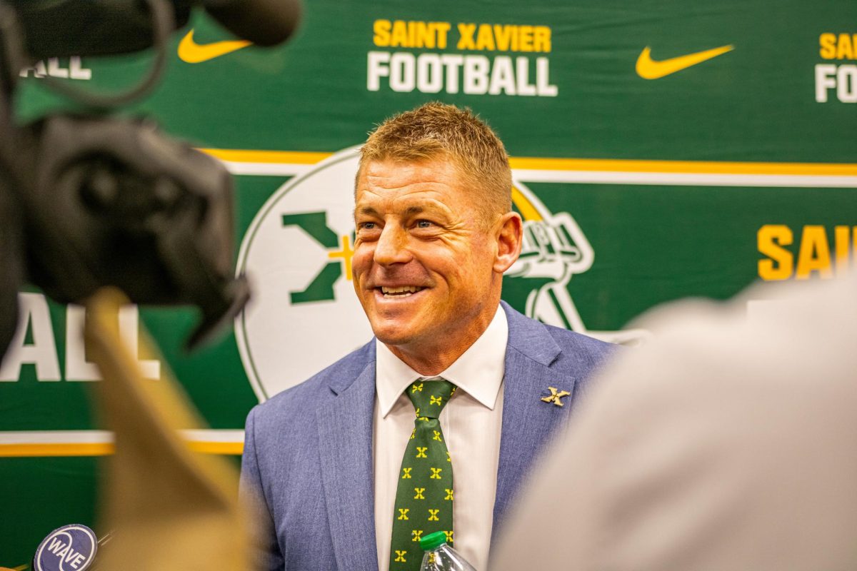 Landis at his official press conference 